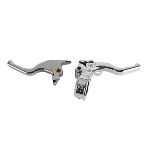 CNC Shorty Easy Pull Clutch & Brake Lever Combo For Harley Softail Low Rider S Sport Glide Standard Street Bob Fat Boy 15-2024 - pazoma