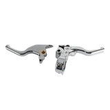 CNC Shorty Easy Pull Clutch & Brake Lever Combo For Harley Softail Low Rider S Sport Glide Standard Street Bob Fat Boy 15-2024