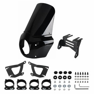 Baja Designs LP6 LED Light Bracket Mount Kit w/Headlight Fairing For Harley Softail M8 Fat Bob 114 FXFB FXFBS 2018-2024 - pazoma