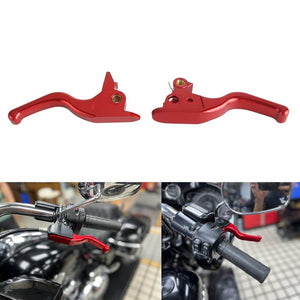 CNC Shorty Hand Control Lever Kit Brake Clutch Levers For Harley Tri Glide Ultra Classic CVO/SE Freewheeler 2021-2024 - pazoma