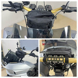 Club Style Tall Utility Molle Traveller Bar Handlebar T-Bar Bag Tool Bags For Harley Softail Sportster Dyna Street Bob FXBB Low Rider S Black - pazoma