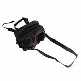 Club Style Tall Utility Molle Traveller Bar Handlebar T-Bar Bag Tool Bags For Harley Softail Sportster Dyna Street Bob FXBB Low Rider S Black - pazoma