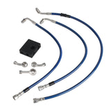 Extended Length Upper Lower Brake Line w/ABS Master Cylinder For Harley Softail Low Rider ST S Fat Bob FXDR - pazoma