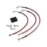Extended Length Upper Lower Brake Line w/ABS Master Cylinder For Harley Softail Low Rider ST S Fat Bob FXDR - pazoma