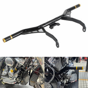 Front Highway Engine Guard Crash Bar Frame Slider Flat-Out Bar For Harley Touring Road King Road Glide Electra Street Glide FLHR FLHT 2014-24 - pazoma