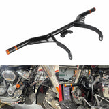 Front Highway Engine Guard Crash Bar Frame Slider Flat-Out Bar For Harley Touring Road King Road Glide Electra Street Glide FLHR FLHT 2014-24 - pazoma