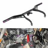 Front Highway Engine Guard Crash Bar Frame Slider Flat-Out Bar For Harley Touring Road King Road Glide Electra Street Glide FLHR FLHT 2014-24 - pazoma