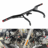 Front Highway Engine Guard Crash Bar Frame Slider Flat-Out Bar For Harley Touring Road King Road Glide Electra Street Glide FLHR FLHT 2014-24 - pazoma