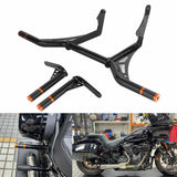 Front Highway Engine Guard Crash Bar Rear Saddlebag Guards Frame Slider For Harley Softail Low Rider ST 117 FXLRST 2022-2024 - pazoma