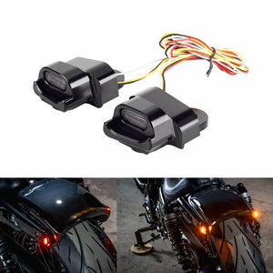 Harley Nightster 975 RH975 Strut Stripe LED 3 in 1 Turn Signals Tail Light & Brake light Rear Blinker Indicators 2022-2023 CNC Black - pazoma