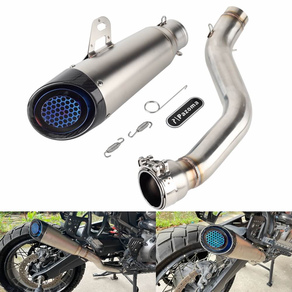 Harley Pan America 1250 Special RA1250S RA1250 Stainless Steel Muffler Slip-On Pipe Exhaust System Tailpipe with End Cap Grill 2021-2023
