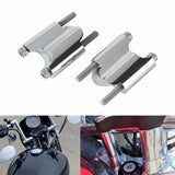 Harley Sportster Forty-Eight XL1200X 48 CNC Aluminum 2" Rise Handlebar Riser 1" Bar Heighten Block Extension Kit 2010-2022 - pazoma