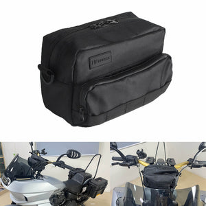 Motorcycle Handlebar Bag Universal Handle Bar Bag Tool Bag Bicycle Bar Bag Front Fork Storage Accessory Bag For Harley Cruiser Softail Dyna Sportsters - pazoma