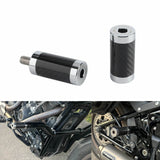 Pazoma CNC Aluminum with Carbon Fiber Inlay Slider Chachos For Harley Crash Bars / Bag Guards - pazoma