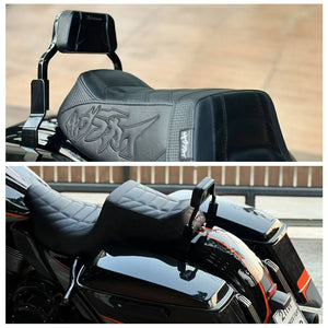 Harley Touring Road Glide King Electra Street Glide ST CVO FLHRXS FLHT FLTRXSE FLHXSE Bagger Backrests Low Profile Fixed Sissy Bar Kit 2014-2025 - pazoma