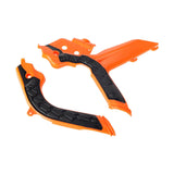 Protection Cadre X-Grip Frame Guards Couvre Chassis Covers For KTM EXC EXC-F XC-W XCF-W 150 250 300 350 450 500 TPI 2020-2023 Black & Orange - pazoma