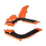 Protection Cadre X-Grip Frame Guards Couvre Chassis Covers For KTM EXC EXC-F XC-W XCF-W 150 250 300 350 450 500 TPI 2020-2023 Black & Orange - pazoma