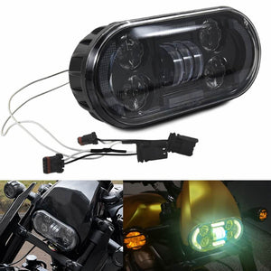 Upgrade LED Front Headlight Headlamp With Amber Turn Signal and Daylight Running Light DRL For Harley Sportster S 1250 RH1250S 2021-2024 - pazoma