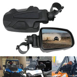 UTV Universal Rear View Side Mirrors Reflector Left Right Adjustable Racing Rearview Mirror For Polaris RZR Can Am Terrain RZR  1.75″ Round Tube