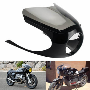 UNI Half Fairing style Windshield Headlight Fairing Cowl Smoke Screen Mask for Ducati Moto Guzzi BMW Cafe Racer Bobber Scrambler Retro Cruiser - pazoma