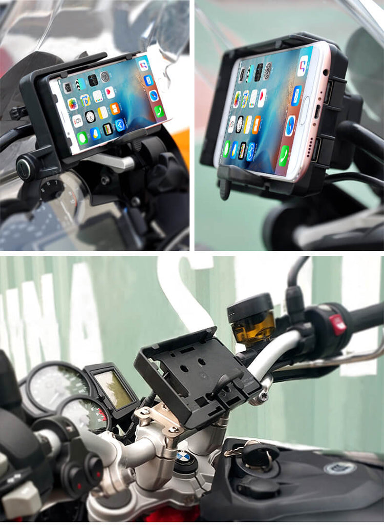 Aiuphing Support téléphone portable BMW Moto Support GPS accessoires moto  avec double USB pour BMW R1200GS LC&Adventure S1000XR/RS F700GS/800GS  R1200RS R1200ADV : : High-tech