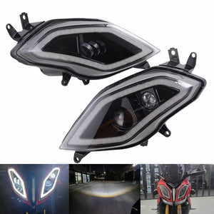 LED Headlight Headlamp Assembly with Daylight Running Light DRL for BMW S1000XR K49 2015-2019 "plug & play" Brighter than stock - pazoma