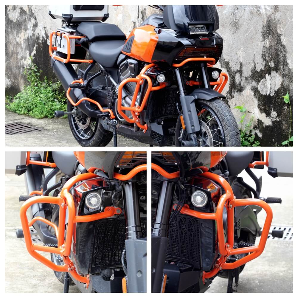 Brush Bumper Extension Engine Guard Highway Crash Bar Stunt Cage Protector  Protection For Harley Pan America 1250 Special RA1250S RA1250 21-23