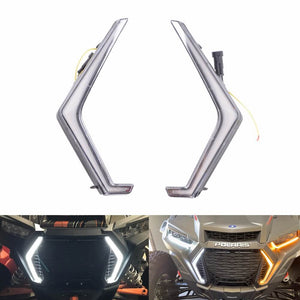 UTV LED Front Driver Turn Signal Fang Signature Accent Light Set for Polaris RZR XP Turbo S XP 1000 4 2018-2020 - pazoma