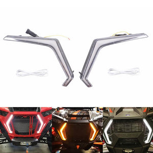 POLARIS RZR XP- FANG LIGHTS Marker Corner Blinker DRL Accent 1000 Turbo S XP4 UTV Front Signature Turn Turn Signal Light 2018-2021 - pazoma