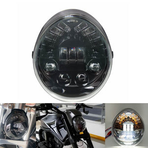 Harley V-Rod VRSCX VRSCA VRSCB VRSCSE Muscle VRSCF Night Rod Special VRSCDX Street Rod VRSCR LED Headlight Headlamp W/ Turn Signal 2002-2017 - pazoma