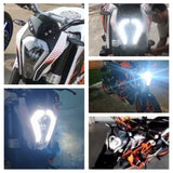 LED Front Headlight Assembly Light With Day Running Light DRL & Indicator Turn Signal For KTM Duke 125 200 250 390 2011-2016 90114001100 - pazoma