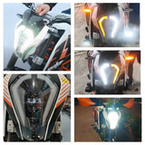 LED Headlight Assembly With Angel Eyes DRL Turn Signal Light Replace Headlamp For KTM Duke 390 250 200 125 2011-2019 - pazoma