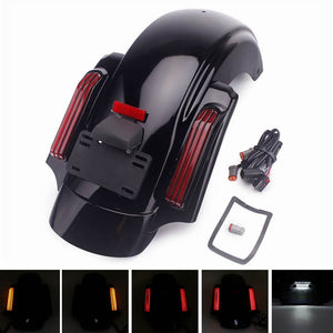 LED CVO Style Rear Fender System For Harley Davidson Touring Road Electra Glide FLHR FLHT FLHX 2014-2020 19 Models - pazoma