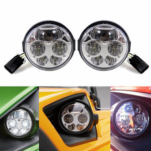 UTV ATV TX750-075 LED Headlight For Kawasaki Teryx Teryx4 Brute Force Mule KVF750 KRF800 KRT750 KRF750 KAF400 KAF700 KAF820 KAF950 KAF620 09-20 - pazoma