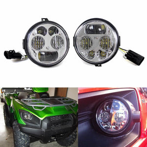 Kawasaki Teryx Teryx4 Mule 4010 4000 Trans4x4 Diesel Brute Force 700 750 800 820 950 LED Front Headlights Assembly Left Right Headlamp TX750-075 - pazoma