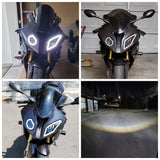 LED Headlight Headlamp Assembly with Daylight Running Light DRL for BMW S1000RR HP4 2009-2014 "plug & play" Brighter than stock - pazoma