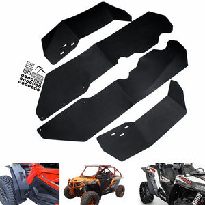 UTV Black Fender Flare Mud Flaps Guard Extension Kits For Polaris RZR XP 1000 RZR XP 4 1000 Turbo 2014-2020 Wide Fenders/Fender Flares XP1000-4 - pazoma