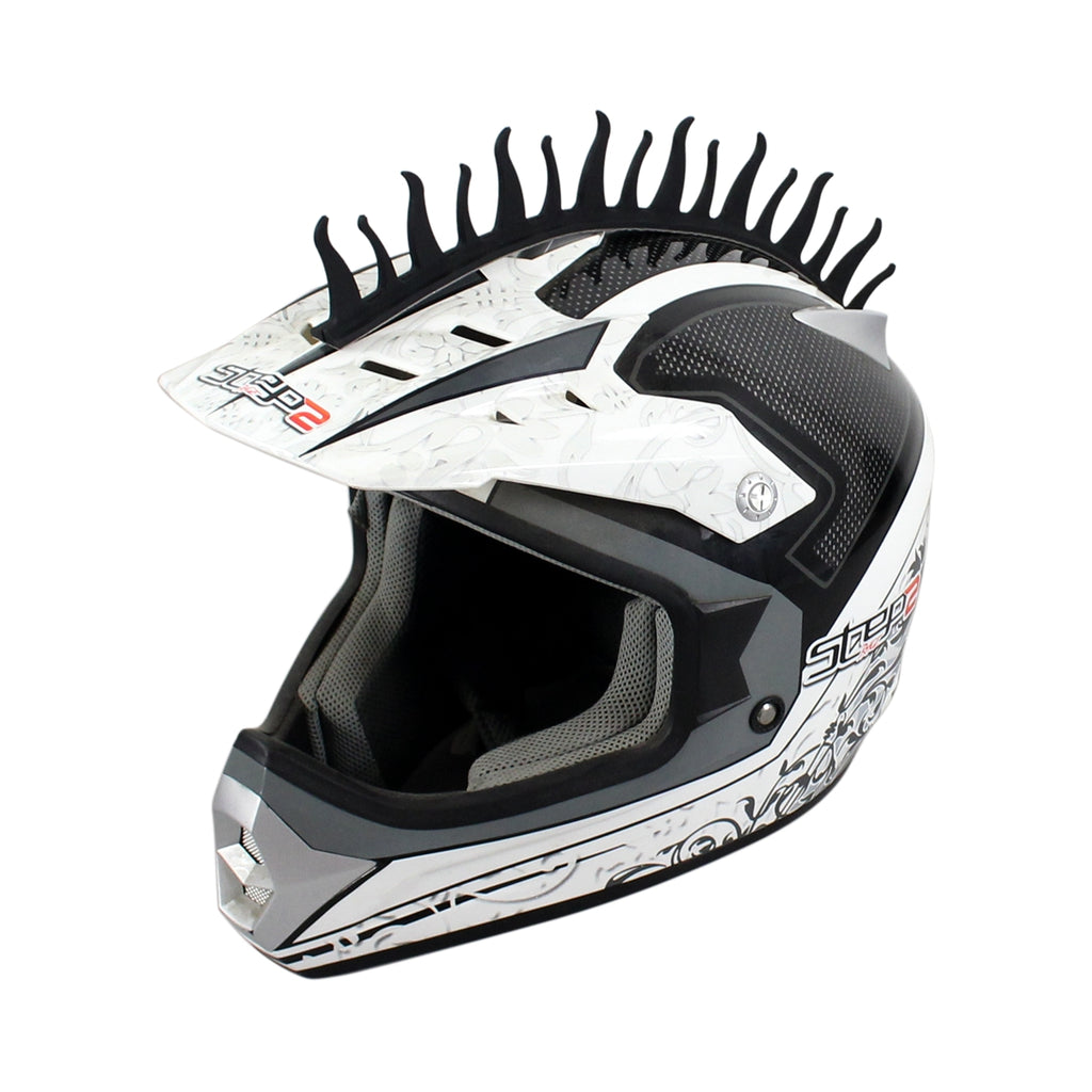 Fire Rubber Motorcycle helmet mohawks spikes Dirt bike Scooter Motorcr –  pazoma