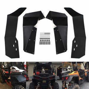 Polaris RZR S 900 RZR S 1000 2015-2020 RZR S 4 900 2015-2016 UTV Front & Rear Mud Guards Extended Fender Flares Mud Flaps - pazoma